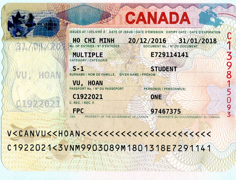 Chúc mừng thành công visa du học Canada Vũ Hoàn